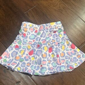 Colorful Leopard Print Kids Skort